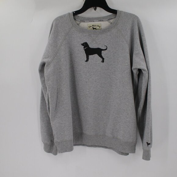 The Black Dog Sweatshirt Womens XL Crew Neck Long Sleeve Cotton Blend pullover - Picture 1 of 9